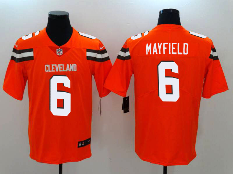 Men's Cleveland Browns Baker Mayfield #6 Orange Jersey